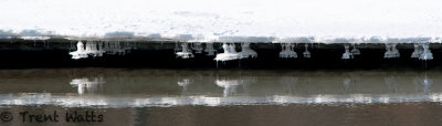 Ice formations on South Saskatchewan River.