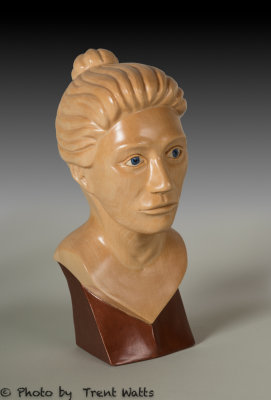 Portrait carved from Bass Wood.