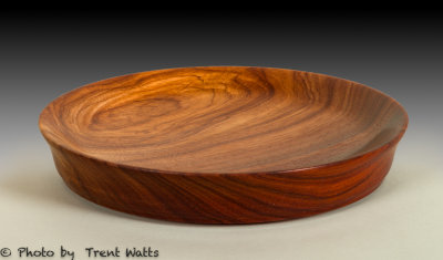Platter made from Paduak wood.