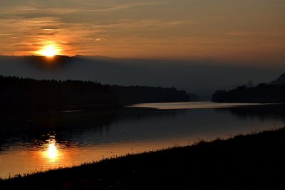 Sunset on the river  Drava  dsc_0177pb