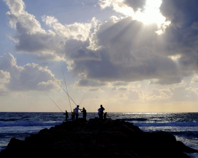 Fisherman on Camel Beach Haifa