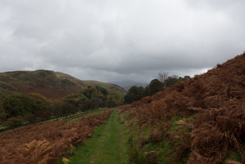 Looking back down the Corpse Road