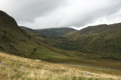 Final view up the valley - still low cloud, but higher than it was