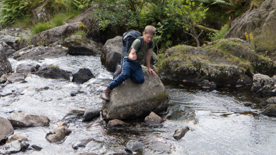 Alex on a rock