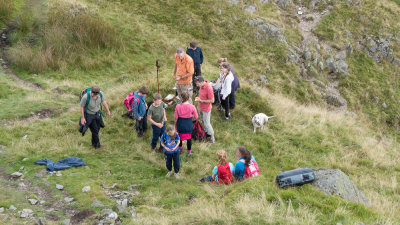 Lunch at the top of Low Pike