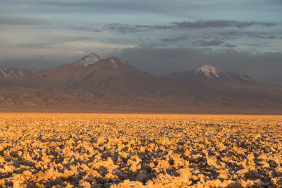 Sunset colours in the Salar de Atacama, Chile