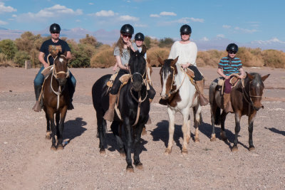 Family on horseback