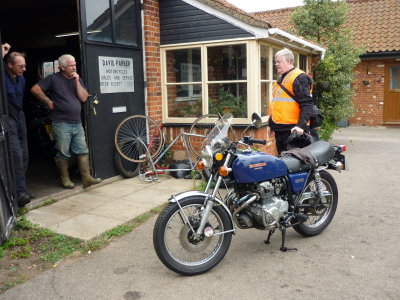 Outside David Parker Motorcycles, Leiston