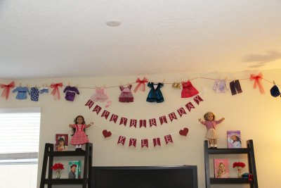 Why use streamers, when you can use doll clothes?! :-)
