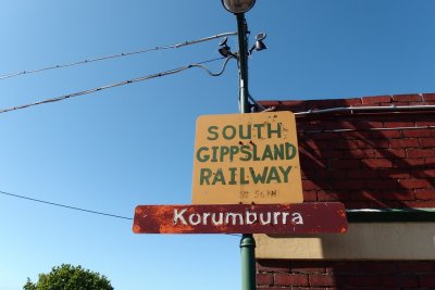 Sign, Korumburra station