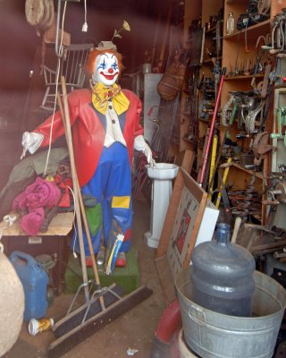 Clown in Las Vegas NM store window
