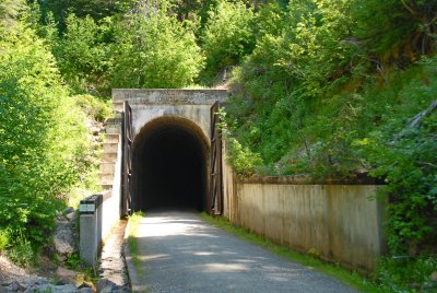 West tunnel entrance Hiawatha Trail, ID