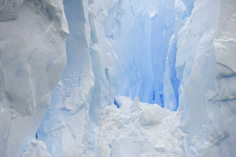 Glacier with a Blue Wall