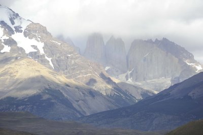 Torre North(2600m), Central(2800m),  South(2850m), Rainbow-011312-Laguna Amarga Torres del Paine Natl Park Chile-0030.jpg