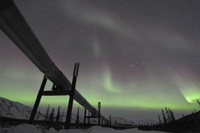 Pipeline with Aurora Borealis-032115-Dalton Highway, Wiseman, AK-#0764.jpg