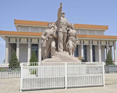 Statue, Chairman Mao Zedong Memorial Hall, Tiananmen Square-050315-Beijing, China-#0097.jpg