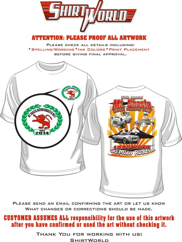 Mt Shasta Tee 2014 30th Anniversary