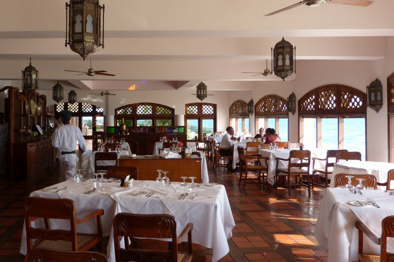 The dining room at the Serena