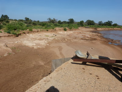 The 'drop'. That was a powerful raging river for sure to take out this bridge!