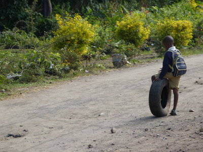 Now that's a big tire for the stick & tire game!