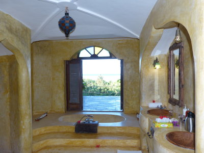 Part of the bathroom at the villa