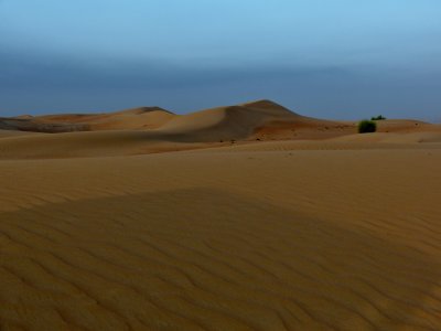 The desert - it is called the Rub' al Khali which means The Empty Quarter.  It is the largest sand desert in the world.