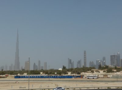 Dubai skyline - very hazy there due to the heat!