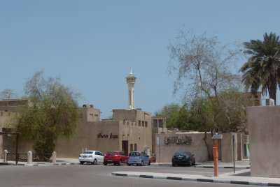 Old Dubai - the minaret in the background is part of the Diwan Mosque