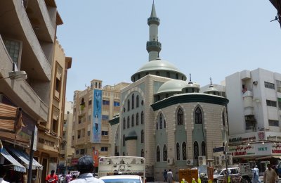 A lovely green mosque by the Deira Spice Souk