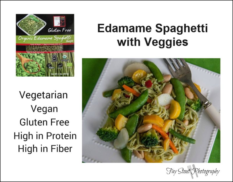 Edamame Spaghetti with Veggies