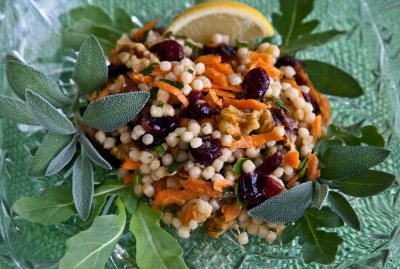Couscous Salad with Dried Cranberries and Walnuts