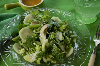 All Green Salad with Citrus Vinaigrette