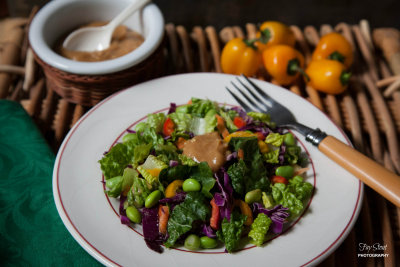 Thai Salad with a Ginger Peanut Dressing