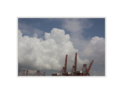 Sky Above The Container Terminal