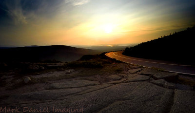 Maine roadway sunset-Hero 4 Black