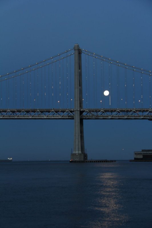 Bay Bridge Super Moon