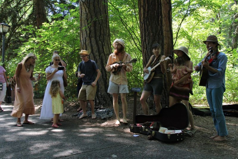 Musicians in Lithia Park Ashland Oregon