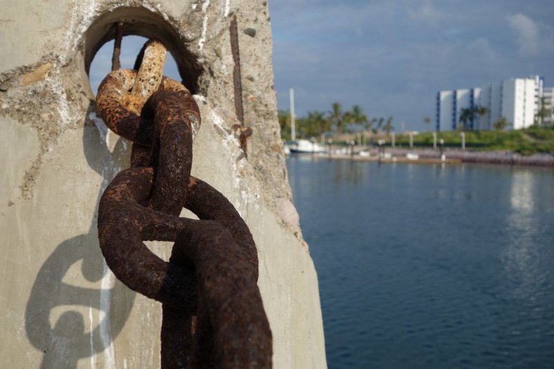 Mazatlan Marina Rusted Chain