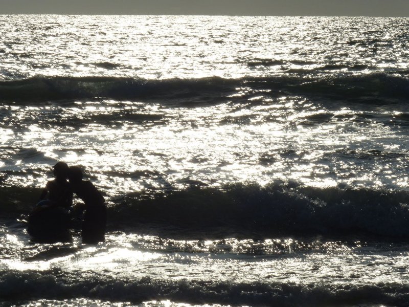 Kids Playing in the Playa Sbalo Surf