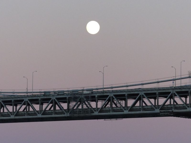 October Moonrise over the Bay Bridge