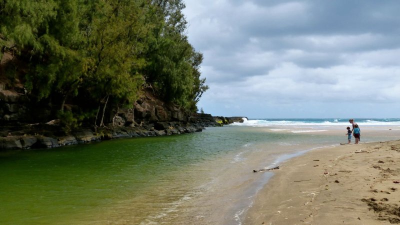 Stream at Lumahai Beach