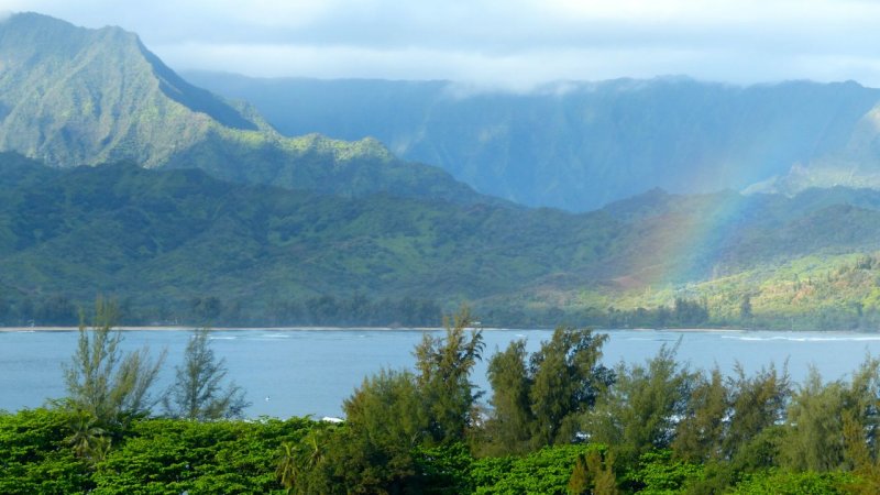 Rainbow over Hanalei Bay