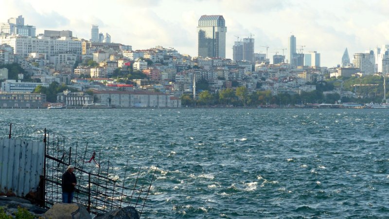 Bosphorus Strait Fisherman
