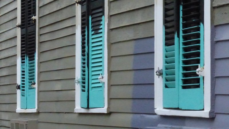 Half Painted Shutters