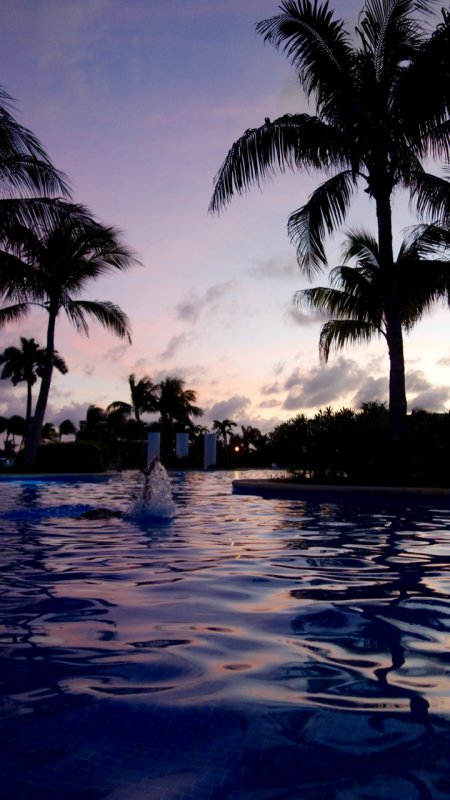 Mayan Palace Pool Twilight