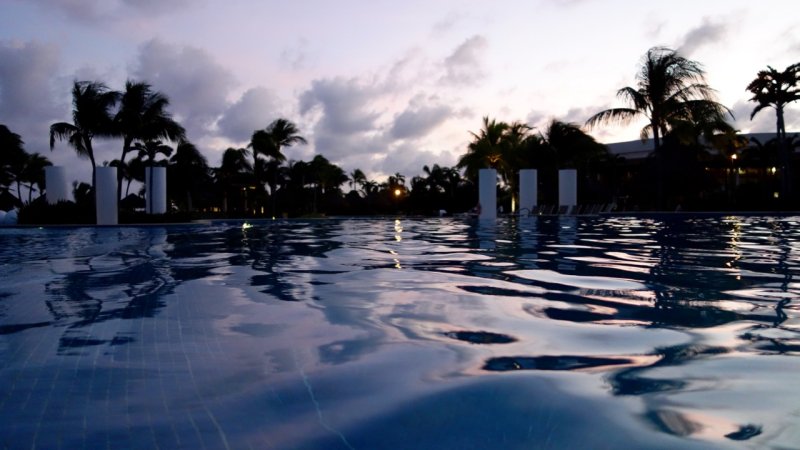 Mayan Palace Pool at Dusk