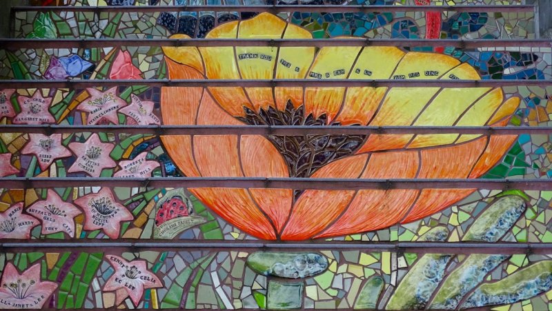 16th Avenue Steps California Poppy Mosaic