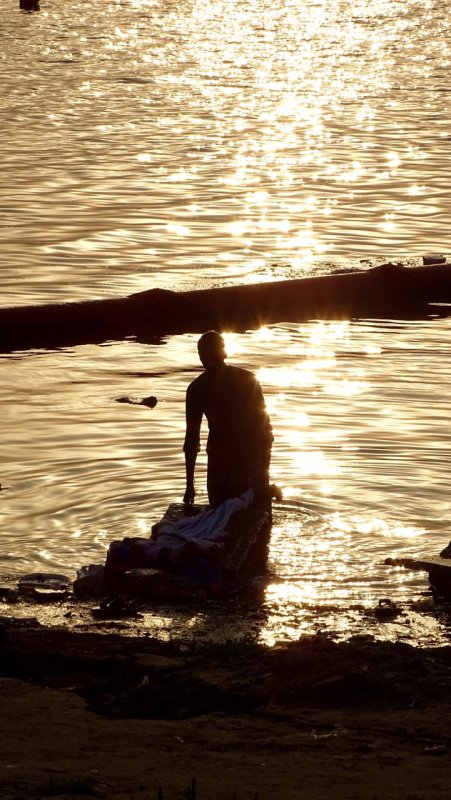 Washing Laundry in the Ganges