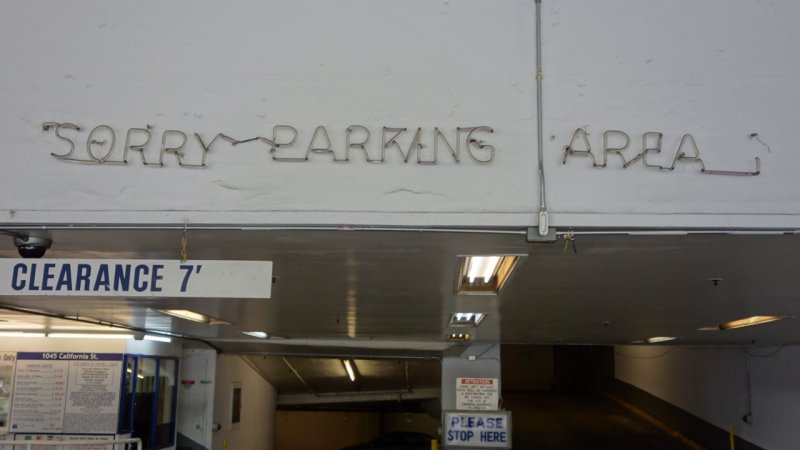 Sorry Parking Area