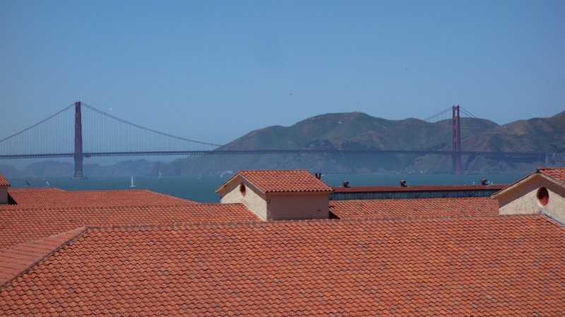 Fort Mason and the Golden Gate Bridge